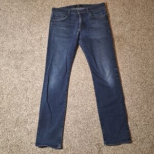 7 For All Mankind Mens Denim Jeans 34 Slimmy Dark Wash